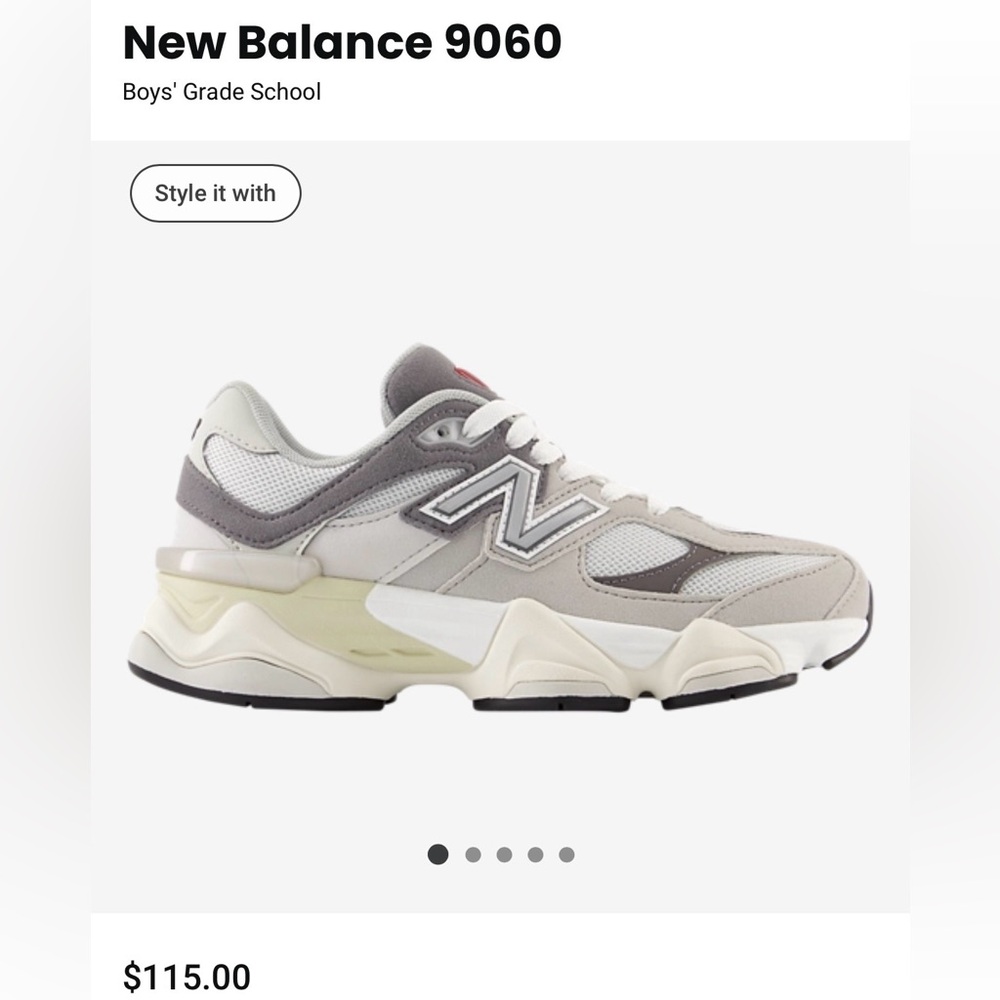 New Balance White and Gray Athletic Shoes